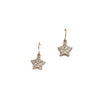 Pom Gold Star Earrings with Clear Crystals