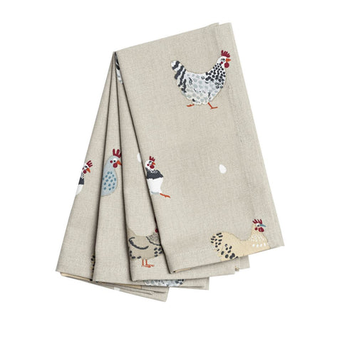 Sophie Allport  Lay a Little Egg Hen Napkins (Set of 4)