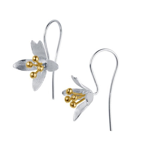 Christin Ranger Silver Golden Crocus Earrings