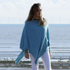 Italian Wool/Cashmere Turquoise Poncho from Cadenza