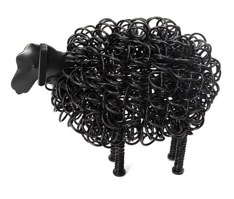 Wiggle Sheep in Black Wiggled Wire