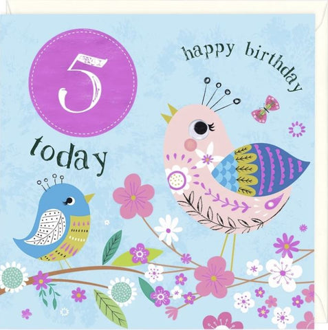 5 Today Happy Birthday Greetings Card