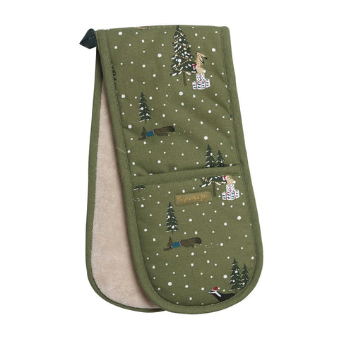 Sophie Allport Festive Forest Double Oven Gloves