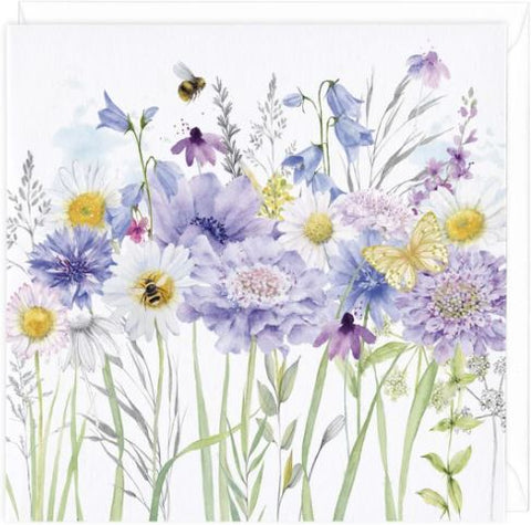 Meadow Flowers with Scabious Greeting Card