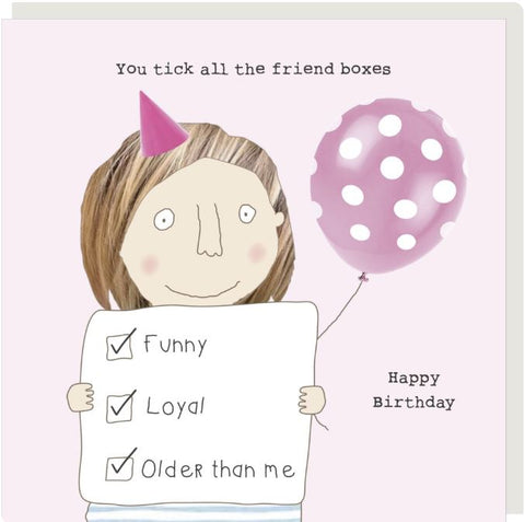 Tick Boxes Greeting Card from Rosie Made a Thing