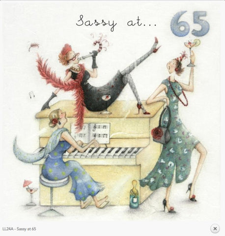 Sassy at 65 Birthday Greeting Card from Berni Parker
