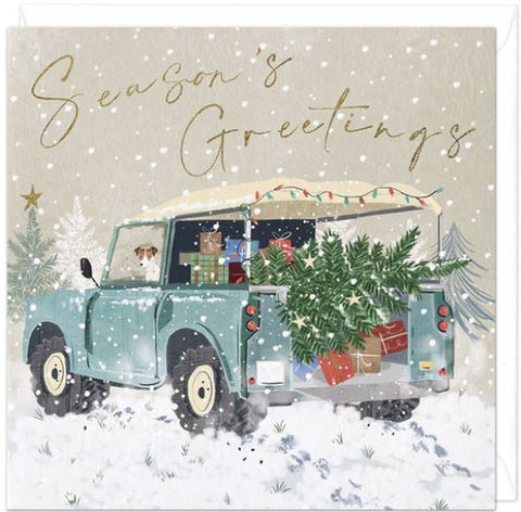 Festive Land Rover Christmas Card