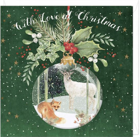 With Love Bauble Christmas Card