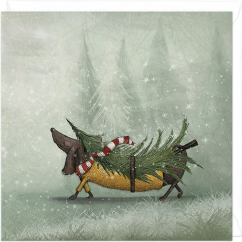 Christmas Sausage Christmas Card