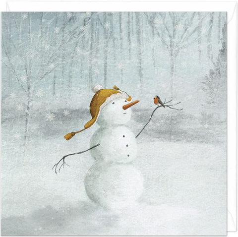 Shakespeares Snowman Christmas Card