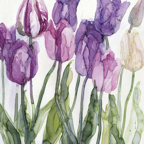 Purple Tulips greeting card
